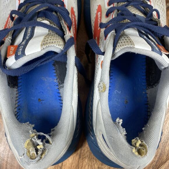 Brooks Adrenaline GTS 22 Mens Gray Blue Size 9.5 Running Shoes 1103661D004 - Picture 7 of 12